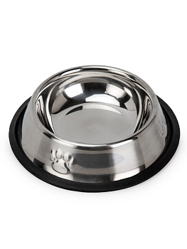Миска для животных 400мл 16х22см одинарная цельнолитая нержавеющая сталь 000000000001229115