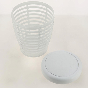 Урна с крышкой PALM коричневый пластик PRIMANOVA M-E21-01-10 000000000001201697