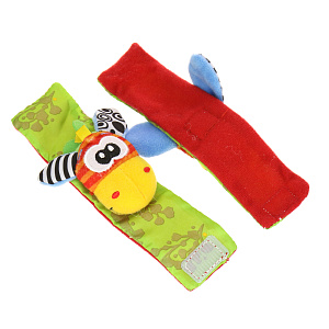 Набор детских носочков и напульсников с погремушками Забавные Зверюшки Bradex 000000000001145066