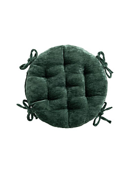 Подушка на стул 40см DE'NASTIA зеленый велюр меланж полиэстер 000000000001226731