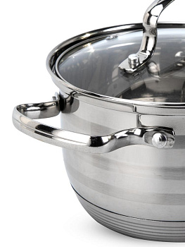 Набор кастрюль 3шт (1,15л/1,8л/2,6л) нержавеющая сталь 000000000001228974