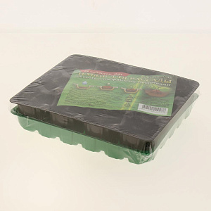 Набор для рассады СТРОЙРЕМОНТ с торфяными таблетками 12шт кассет, поддон 000000000001184039