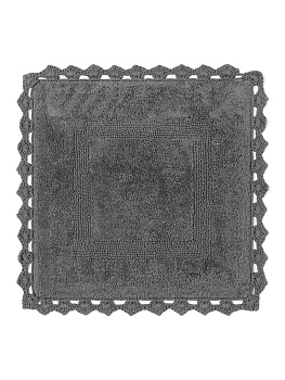 Коврик для туалета 50x50см DE'NASTIA кружево темно-серый хлопок 000000000001207089