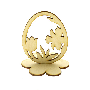 Яйцо Цветы ХВ на подставке, 7.4х10 см 000000000001171409