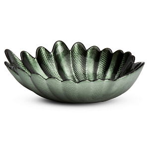 Ваза-конфетница 14см GLASSCOM Ракушка Green стекло 000000000001219185