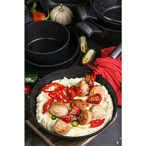 Сковорода 28х5,3см POLARIS Monolit алюминий 015261 000000000001190835