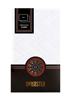 Наволочки 70х70см-2шт DE'NASTIA JQ зигзаг белый сатин хлопок-100% 000000000001215584