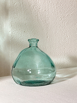 Ваза декоративная 1,9л 19x19x19см DE'NASTIA Египет шар ручная работа прозрачный стекло 000000000001220885