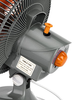 Вентилятор настольный 36х25см 220В 35Вт 2скорости режим поворота регулировка наклона серый пластик 000000000001227271