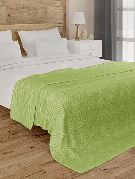 Простыня махровая 150x200см DE'NASTIA зеленый жаккард хопок 000000000001185658