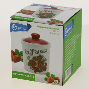 Банка для сыпучих продуктов 650мл Клубника Доломит M56072 000000000001195607