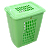 Корзина для белья 60л MARTIKA Молетта прямоугольня с крышкой зеленая пластик 000000000001118189