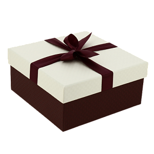 Коробка 19x19x9см подарочная с бантом тиснение Ромб-крупный 000000000001205212