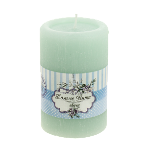 Свеча пеньковая 110х70мм Дольче Вита зеленая 000000000001209285