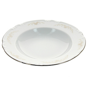 Тарелка суповая 23см Серый Орнамент Люкс Хауз 000000000001003637