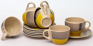 Пара чайная 220мл/блюдце ELRINGTON АЭРОГРАФ Сиеста керамика 000000000001195480