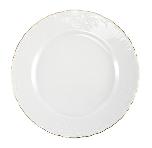 Тарелка десертная 21см CMIELOW Рококо Золотая отводка фарфор 000000000001216745