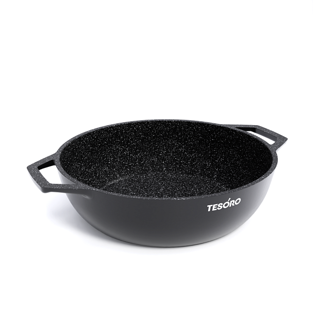 Жаровня с крышкой 3л НЕВА МЕТАЛЛ ПОСУДА Tesoro Induction total dark алюминий 000000000001225715