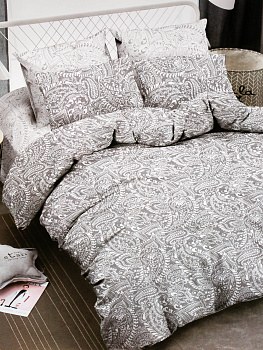 Комплект постельного белья Евро BUENAS NOCHES June Пододеяльник на молнии 220х200см простыня 215х240см наволочка 70х70см-2шт, 50х70см-2шт хлопок 000000000001215537