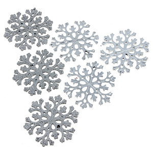 Набор декоративных украшений СнежинкаПосуда Центр, 8 см, 6 шт. 000000000001161807