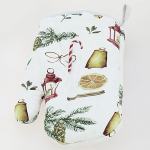 Рукавица 17х28см BONITA Jingle Bells хлопок 000000000001215256