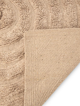 Коврик для ванной 50х80см LUCKY WAVE противоскользящий бежевый хлопок 000000000001225645