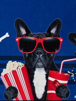 Коврик придверный 60х90см тёмно-синий/тёмно-серый Собаки M111203 000000000001200463