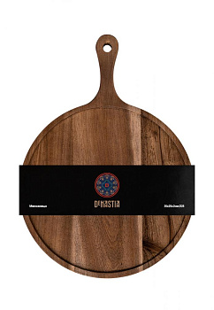 Менажница 25см DE'NASTIA круглая с ручкой дерево акация 000000000001216977