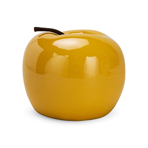 Фигура декоративная 10см Яблоко жёлтый керамика 000000000001209229