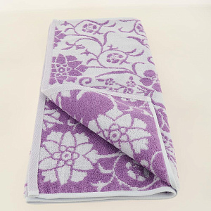 Полотенце махровое Privilea,50*90,100% хл,арт.9С58 Полянка,фиолетовый.Произ-во Беларусь. 000000000001184453