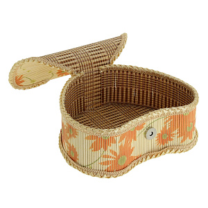 Шкатулка Цветочная, 21?16.5?8 см, бамбук 000000000001082427