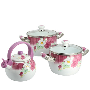 Набор посуды с чайником Wellberg, 5 предметов 000000000001090218