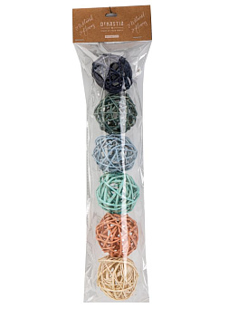 Сухоцветы 12x6x66см DE'NASTIA декоративные шары Лоза микс цветов 000000000001228208