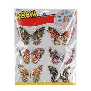 Объемные стикеры Бабочки Room Decoration, золотой 000000000001127315