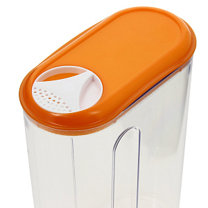 Емкость для сыпучих продуктов 1,5л PHIBO с дозатором бежевый пластик 000000000001059491