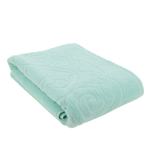 Полотенце 100х150 ДМ Романс махровое плотность 320гр/м бирюзовый 100% хлопок ПЛ1201-04353,13-5409 000000000001198633