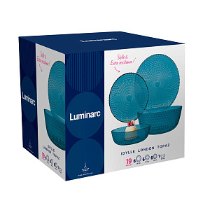 ИДИЛЛИЯ Набор столовой посуды 19 предметов LUMINARC Лондон топаз стекло ИДИЛЛИЯ Набор столовой посуды 19 предметов LUMINARC Лондон топаз стекло 000000000001218631