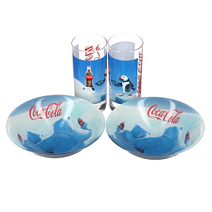 DISNEY Набор детской посуды 4 предмета LUMINARC COCA-COLA POLAR BEAR 000000000001119934