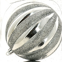 Набор шаров Мандарин 10смх2шт серебро пластик PC04132S 000000000001180111