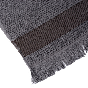 Полотенце махровое 30х60см СОФТИ Гармошка темно-серый хлопок 100% 000000000001213289