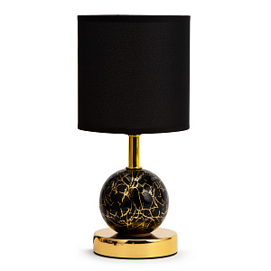 Светильник 27,5см черный мрамор с золотом 000000000001216444