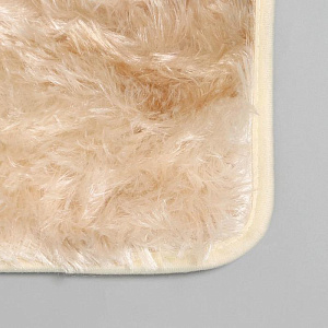 Набор ковриков для ванны и туалета 2шт 35х40см 40х60см ДОЛЯНА Пушистик бело-коричневый полиэстер 000000000001211498