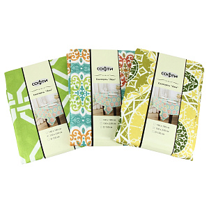 Скатерть DE'NASTIA 100%Полиэстер Лен 140x180см E020107 000000000001146906