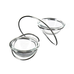 Двойная чаша на подставке Loop Black+Blum 000000000001123297