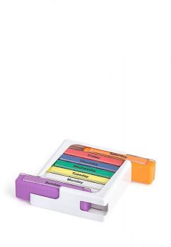 Таблетница LUCKY 10,5x12,6x4см микс цветов пластик Y000087 000000000001201047