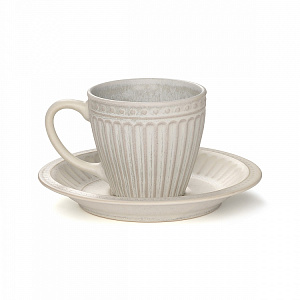 Пара чайная 200мл/блюдце DE'NASTIA NEW ERA COLLECTION Antique бежевый керамика 000000000001224509