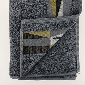 Полотенце 50х90см CLEANELLY BASIC Трианголи махровое плотность 460гр/м серый 100% хлопок ПЦ2601-4477,17-3914 000000000001201418