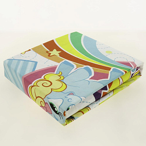 Комплект постельного белья 1,5-спальный Этель Радужные пони пододеяльник143х215см простыня150х214см наволочки50х70см-1шт бязь 100% хлопок 000000000001206741