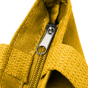 Сумка-шоппер с брелком (холст) 38х33х5см желтый поликотон 000000000001221689