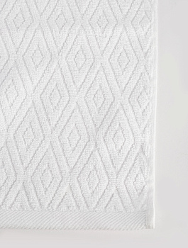 Полотенце махровое 100х150см СОФТИ Ромб белый хлопок 100% 000000000001214704
